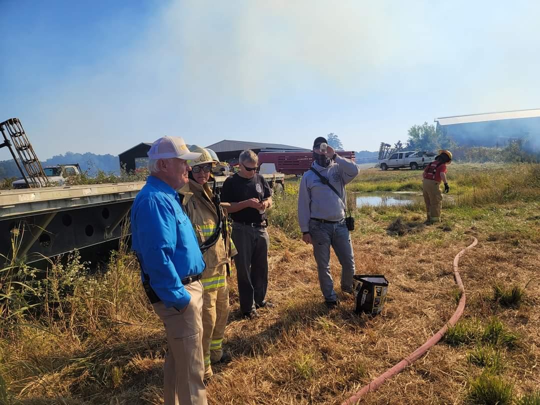 Chaplain Mike Humble at Scene of Fire 2020