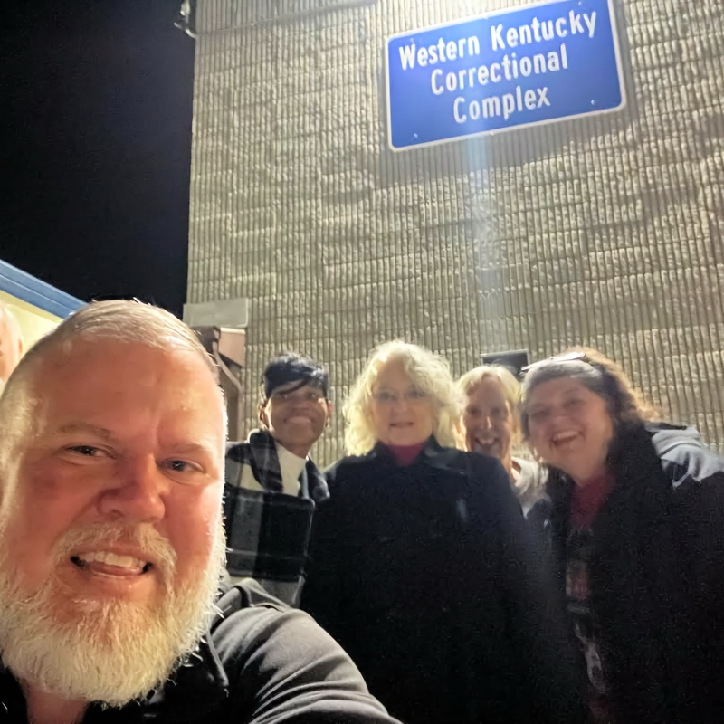 Brian Humble's selfie with Prison Volunteers at WKCC/Ross Cash