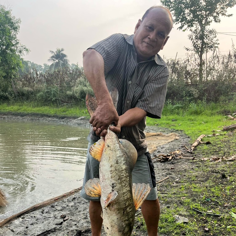 A 17lbs fish caught in the Humble Home pond