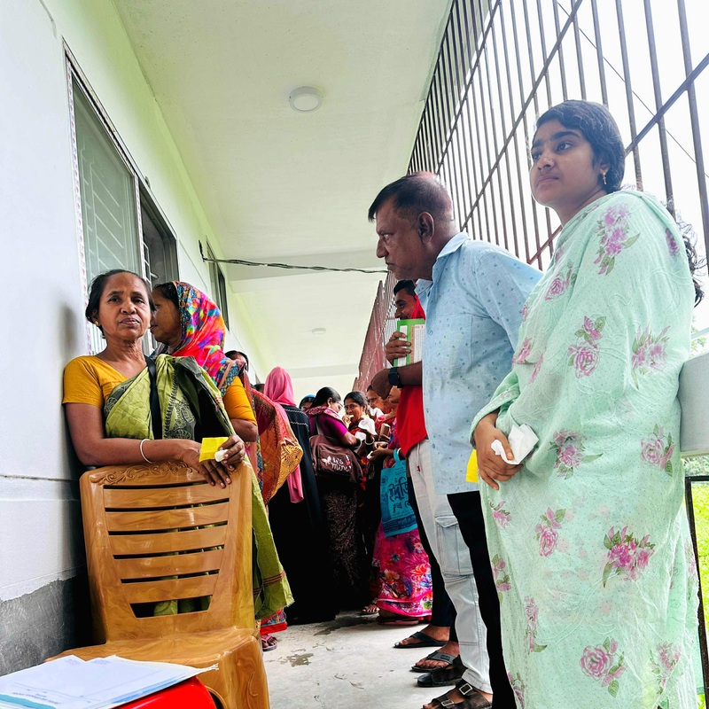 Patients waiting to see the ENT Doctor.