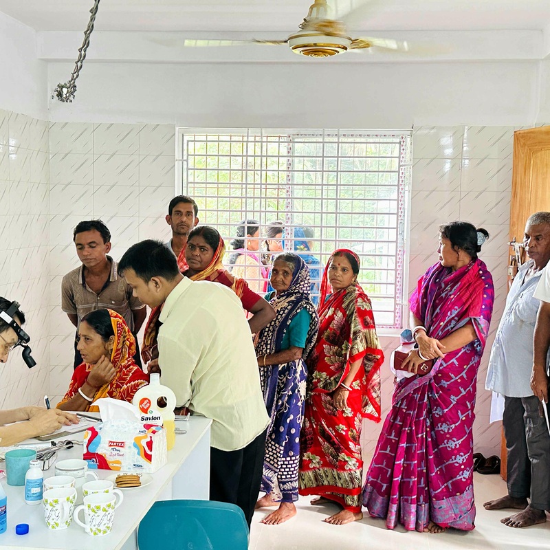 Ear, Nose, and Throat Doctor visiting a local clinic.